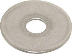 Value Collection - M4 Screw, Grade 18-8 Stainless Steel Fender Flat Washer - 4.3mm ID x 16mm OD, Plain Finish - Apex Tool & Supply