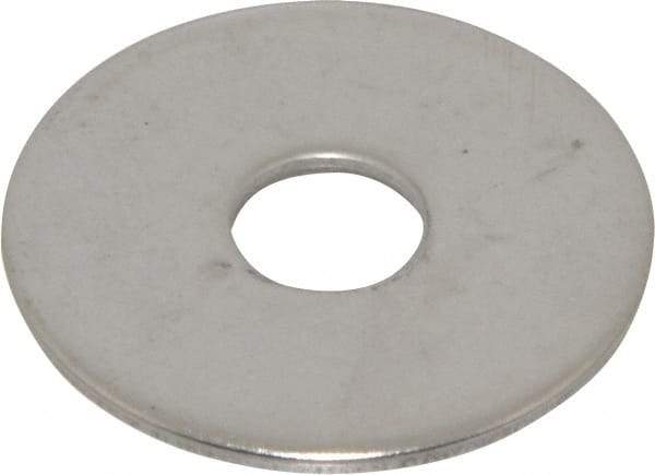Value Collection - M10 Screw, Grade 18-8 Stainless Steel Fender Flat Washer - 10.5mm ID x 36mm OD, 2mm Thick, Plain Finish - Apex Tool & Supply