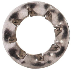 Value Collection - M4 Screw, 4.3mm ID, Stainless Steel Internal Tooth Lock Washer - 8mm OD, Uncoated, Grade 18-8 & Austenitic A2 - Apex Tool & Supply