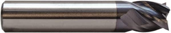 M.A. Ford - 1/2", 4 Flute, Single End, Solid Carbide, 0.015" Corner Radius End Mill - 3" OAL, 35/38° Helix, Right Hand Flute, 1-1/4" LOC, Right Hand Cut - Apex Tool & Supply