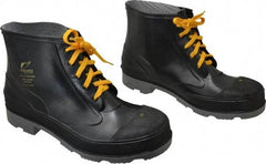 Dunlop Protective Footwear - Men's Size 13 Medium Width Steel Work Boot - Black, Polyurethane, PVC Upper, 6" High, Chemical Resistant, Non-Slip - Apex Tool & Supply