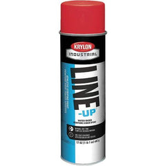 Krylon - 20 fl oz Red Striping Paint - 602' Coverage at 2" Wide, Water-Based Formula - Apex Tool & Supply