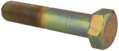 Made in North America - 1-1/4 - 12 UNF, 6" Length Under Head Hex Head Cap Screw - Partially Threaded, Grade 8 Alloy Steel, Zinc Yellow Dichromate Finish, 1-7/8" Hex - Apex Tool & Supply