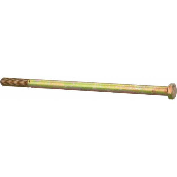 Made in USA - 3/8-24 UNF, 7-1/2" Length Under Head Hex Head Cap Screw - Apex Tool & Supply