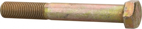 Made in USA - 7/16-20 UNF, 3-1/4" Length Under Head Hex Head Cap Screw - Apex Tool & Supply