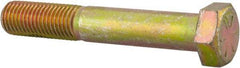 Value Collection - 7/8-9 UNC, 5-1/2" Length Under Head Hex Head Cap Screw - Partially Threaded, Grade 8 Alloy Steel, Zinc Yellow Dichromate Finish, 1-5/16" Hex - Apex Tool & Supply