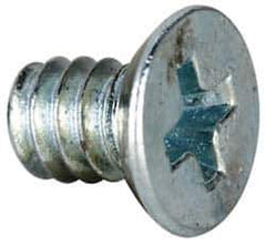 Value Collection - #4-40 UNC, 3/16" OAL Phillips Drive Machine Screw - Flat Undercut Head, Grade J82 Steel, Zinc-Plated Finish, Without Washer - Apex Tool & Supply