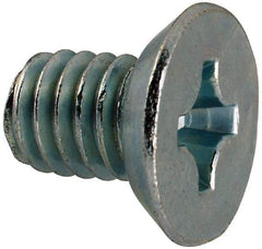 Value Collection - 5/16-18 UNC, 1/2" OAL Phillips Drive Machine Screw - Flat Undercut Head, Grade J82 Steel, Zinc-Plated Finish, Without Washer - Apex Tool & Supply