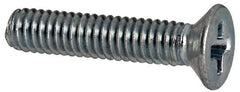 Value Collection - M2.5x0.45 Metric Coarse, 12mm OAL Phillips Drive Machine Screw - Flat Head, Grade 4.8 Steel, Zinc-Plated Finish, Without Washer - Apex Tool & Supply
