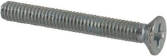 Value Collection - M2.5x0.45 Metric Coarse, 20mm OAL Phillips Drive Machine Screw - Flat Head, Grade 4.8 Steel, Zinc-Plated Finish, Without Washer - Apex Tool & Supply