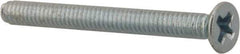Value Collection - M2x0.40 Metric Coarse, 20mm OAL Phillips Drive Machine Screw - Flat Head, Grade 4.8 Steel, Zinc-Plated Finish, Without Washer - Apex Tool & Supply
