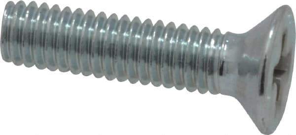Value Collection - M3x0.50 Metric Coarse, 12mm OAL Phillips Drive Machine Screw - Flat Head, Grade 4.8 Steel, Zinc-Plated Finish, Without Washer - Apex Tool & Supply