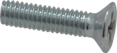 Value Collection - M3x0.50 Metric Coarse, 12mm OAL Phillips Drive Machine Screw - Flat Head, Grade 4.8 Steel, Zinc-Plated Finish, Without Washer - Apex Tool & Supply