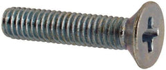 Value Collection - M3x0.50 Metric Coarse, 14mm OAL Phillips Drive Machine Screw - Flat Head, Grade 4.8 Steel, Zinc-Plated Finish, Without Washer - Apex Tool & Supply