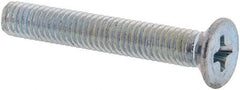 Value Collection - M3x0.50 Metric Coarse, 20mm OAL Phillips Drive Machine Screw - Flat Head, Grade 4.8 Steel, Zinc-Plated Finish, Without Washer - Apex Tool & Supply