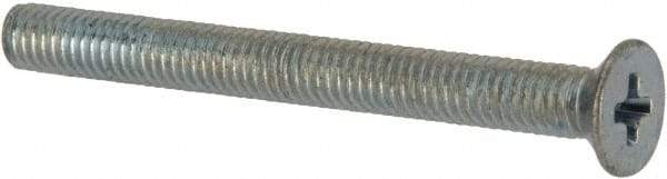Value Collection - M3x0.50 Metric Coarse, 30mm OAL Phillips Drive Machine Screw - Flat Head, Grade 4.8 Steel, Zinc-Plated Finish, Without Washer - Apex Tool & Supply