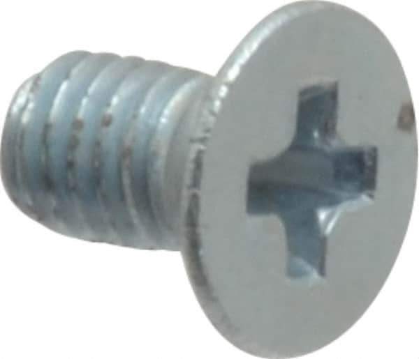 Value Collection - M3x0.50 Metric Coarse, 5mm OAL Phillips Drive Machine Screw - Flat Head, Grade 4.8 Steel, Zinc-Plated Finish, Without Washer - Apex Tool & Supply