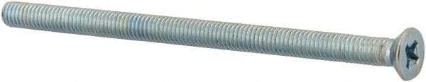 Value Collection - M3x0.50 Metric Coarse, 50mm OAL Phillips Drive Machine Screw - Flat Head, Grade 4.8 Steel, Zinc-Plated Finish, Without Washer - Apex Tool & Supply