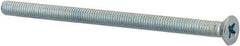 Value Collection - M3x0.50 Metric Coarse, 50mm OAL Phillips Drive Machine Screw - Flat Head, Grade 4.8 Steel, Zinc-Plated Finish, Without Washer - Apex Tool & Supply