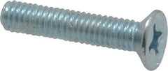 Value Collection - M4x0.70 Metric Coarse, 20mm OAL Phillips Drive Machine Screw - Flat Head, Grade 4.8 Steel, Zinc-Plated Finish, Without Washer - Apex Tool & Supply