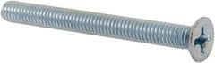 Value Collection - M4x0.70 Metric Coarse, 40mm OAL Phillips Drive Machine Screw - Flat Head, Grade 4.8 Steel, Zinc-Plated Finish, Without Washer - Apex Tool & Supply