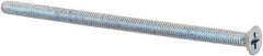 Value Collection - M4x0.70 Metric Coarse, 80mm OAL Phillips Drive Machine Screw - Flat Head, Grade 4.8 Steel, Zinc-Plated Finish, Without Washer - Apex Tool & Supply