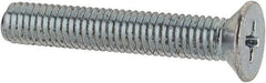 Value Collection - M5x0.80 Metric Coarse, 30mm OAL Phillips Drive Machine Screw - Flat Head, Grade 4.8 Steel, Zinc-Plated Finish, Without Washer - Apex Tool & Supply