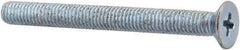 Value Collection - M5x0.80 Metric Coarse, 50mm OAL Phillips Drive Machine Screw - Flat Head, Grade 4.8 Steel, Zinc-Plated Finish, Without Washer - Apex Tool & Supply