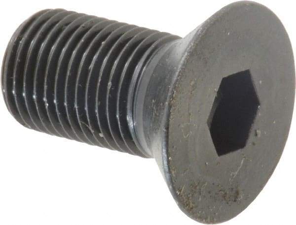 Holo-Krome - 1/2-20 UNF Hex Socket Drive, 82° Flat Screw - Alloy Steel, Black Oxide Finish, Fully Threaded, 1" OAL - Apex Tool & Supply