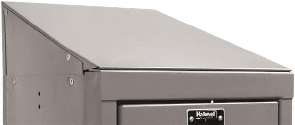 Hallowell - 12" Wide x 5" High x 15" Deep, Locker Slope Top - Apex Tool & Supply