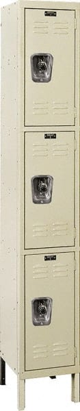 Hallowell - 3 Door, 3 Tier, Ready-Built Wardrobe & Box Lockers - Apex Tool & Supply