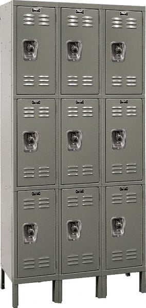 Hallowell - 9 Door, 3 Tier, Ready-Built Wardrobe & Box Lockers - Apex Tool & Supply