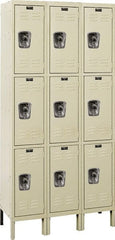 Hallowell - 9 Door, 3 Tier, Ready-Built Wardrobe & Box Lockers - Apex Tool & Supply