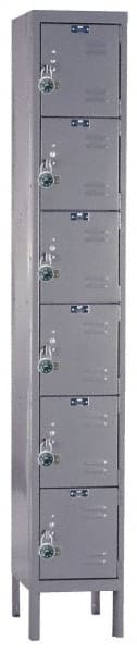Hallowell - 6 Door, 6 Tier, Ready-Built Wardrobe & Box Lockers - Apex Tool & Supply