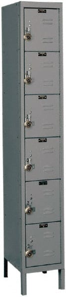 Hallowell - 6 Door, 6 Tier, Ready-Built Wardrobe & Box Lockers - Apex Tool & Supply