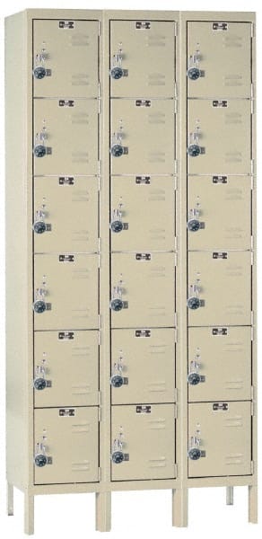 Hallowell - 18 Door, 6 Tier, Ready-Built Wardrobe & Box Lockers - Apex Tool & Supply