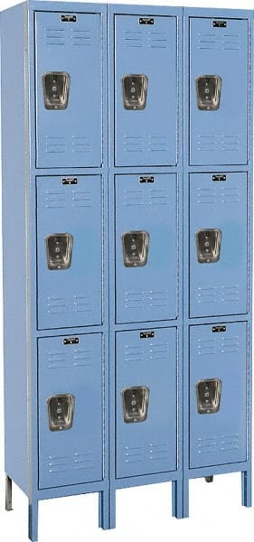 Hallowell - 9 Door, 3 Tier, Premium Wardrobe Lockers - Apex Tool & Supply