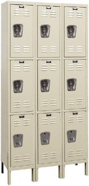 Hallowell - 9 Door, 3 Tier, Premium Wardrobe Lockers - Apex Tool & Supply