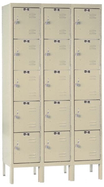Hallowell - 15 Door, 5 Tier, Premium Box Lockers - Apex Tool & Supply