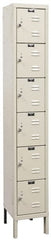 Hallowell - 6 Door, 6 Tier, Galvanite Corrosion Resistant Wardrobe & Box Lockers - Apex Tool & Supply