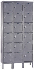 Hallowell - 18 Door, 6 Tier, Premium Box Lockers - Apex Tool & Supply