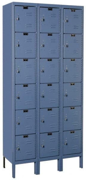Hallowell - 18 Door, 6 Tier, Premium Box Lockers - Apex Tool & Supply