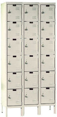 Hallowell - 18 Door, 6 Tier, Premium Box Lockers - Apex Tool & Supply