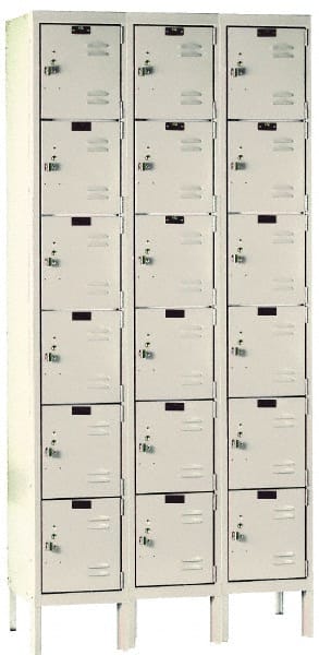Hallowell - 18 Door, 6 Tier, Premium Box Lockers - Apex Tool & Supply