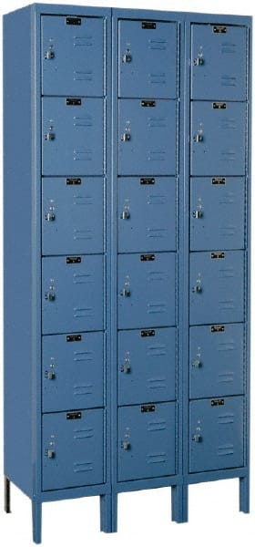 Hallowell - 18 Door, 6 Tier, Premium Box Lockers - Apex Tool & Supply