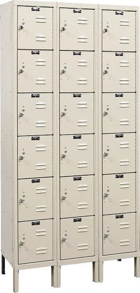 Hallowell - 18 Door, 6 Tier, Premium Box Lockers - Apex Tool & Supply