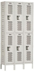 Hallowell - 6 Door, 2 Tier, Heavy-Duty Ventilated Wardrobe & Box Lockers - Apex Tool & Supply