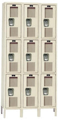 Hallowell - 9 Door, 3 Tier, Safety-View Wardrobe Lockers - Apex Tool & Supply