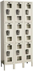 Hallowell - 9 Door, 3 Tier, Safety-View Wardrobe Lockers - Apex Tool & Supply