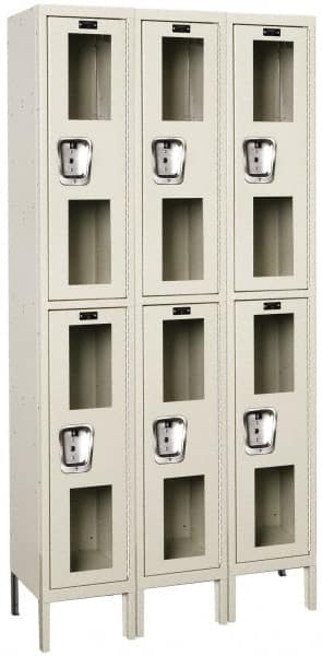 Hallowell - 6 Door, 2 Tier, Safety-View Wardrobe Lockers - Apex Tool & Supply